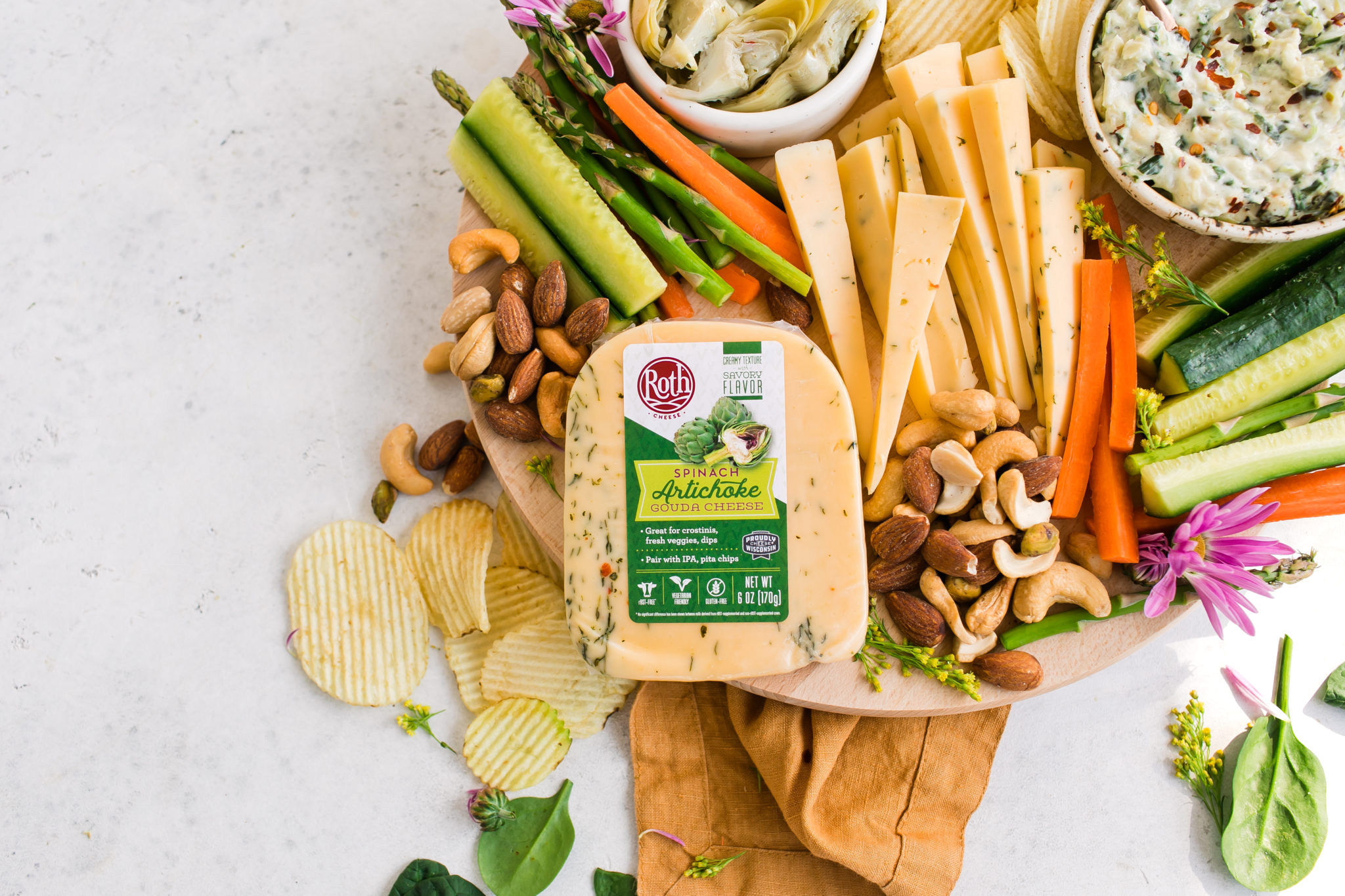 Roth® Cheese Turns Classic Spinach Artichoke Dip into Cheese Emmi Roth